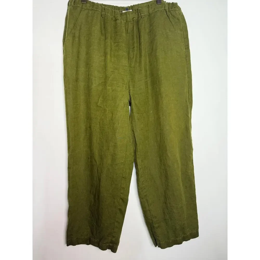 Quince 100% European Linen Tapered Ankle Pants Size Large